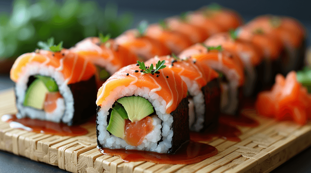 Salmon-Belly Sushi Rolls